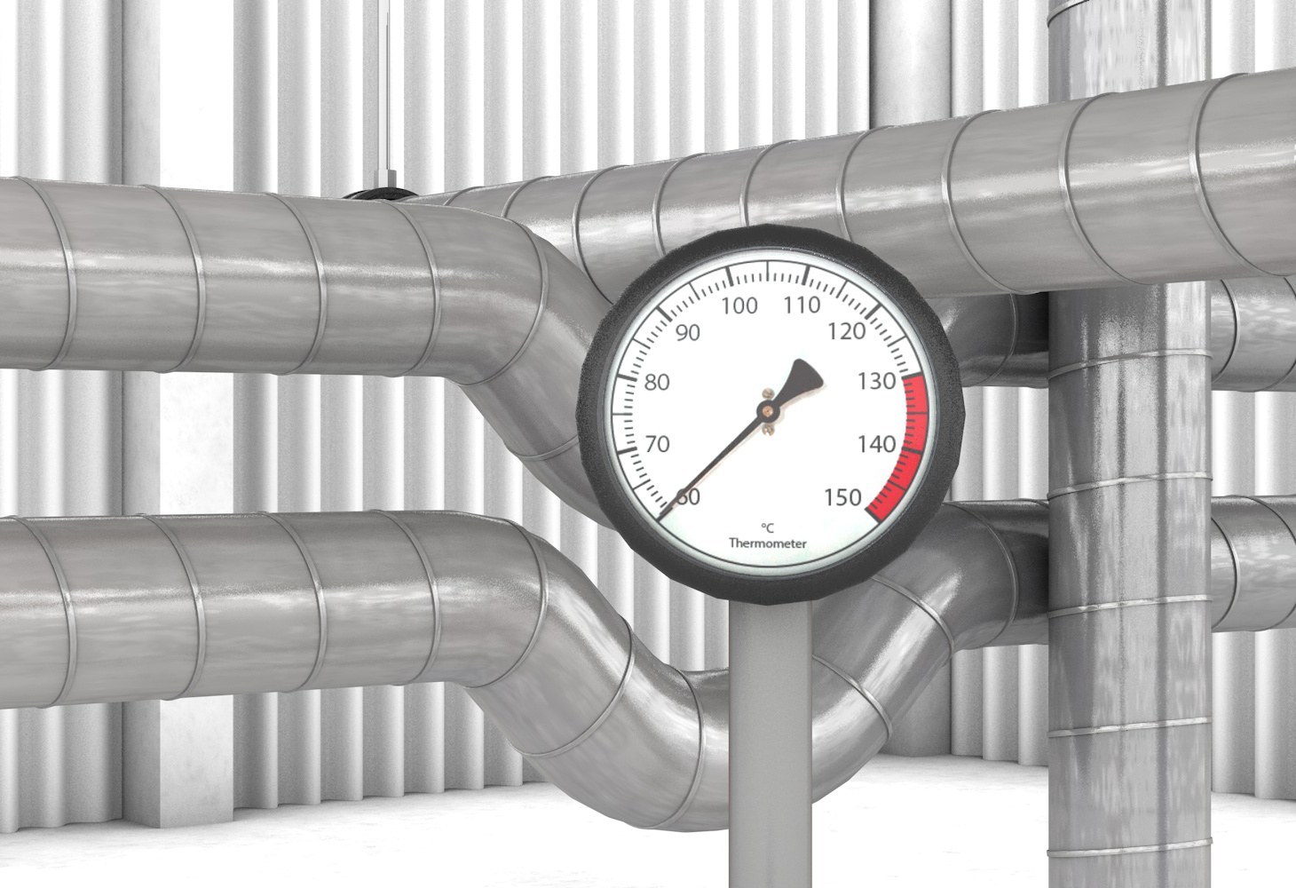 Industrierohre und Thermometer bis 150 °C 