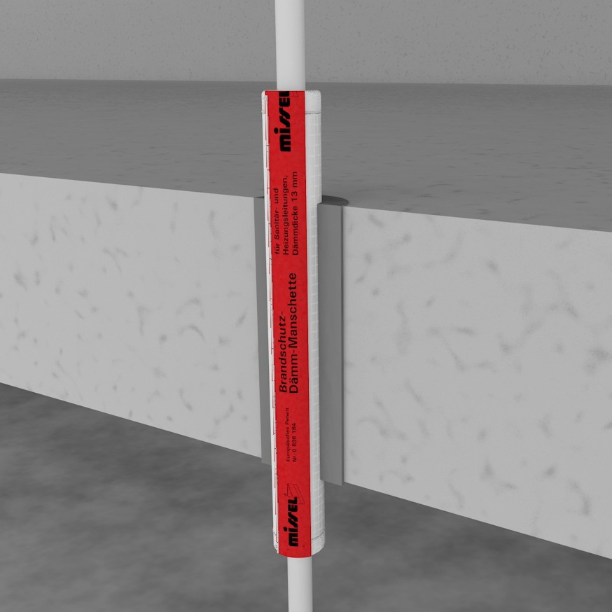 BSM-S 13 Manschette für Mehrschichtverbundrohr, dass Massivwand durchdringt