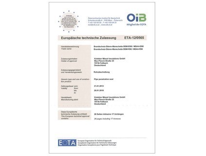 Europäische technische Zulassung ETA