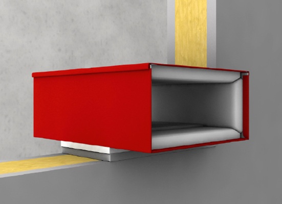 Symmetrischer Einbau der Kombibox in der leichten Trennwand
