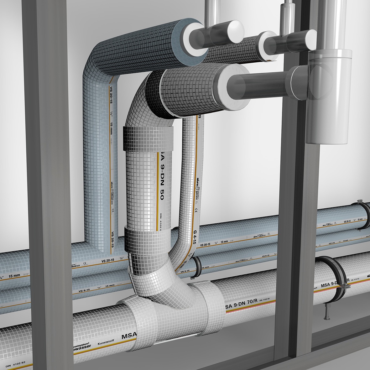 NMC Isolierschlauch robust 28x4mm Länge: 10m PE-XT mit Schutzhaut blau